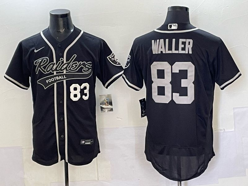 Men 2025 Oakland Raiders #83 Waller black Joint Name Nike Elite NFL Jersey style 02->oakland raiders->NFL Jersey